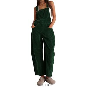 Green Corduroy Overalls